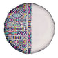 African Ndebele Art Patterns Spare Tire Cover Beige Half Style