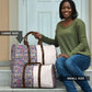 African Ndebele Art Patterns Travel Bag Beige Half Style