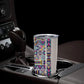 African Ndebele Art Patterns Tumbler Cup Beige Half Style