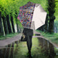 African Ndebele Art Patterns Umbrella Beige Half Style