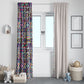 African Ndebele Art Patterns Window Curtain Beige Half Style