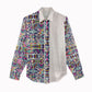 African Ndebele Art Patterns Women Casual Shirt Beige Half Style