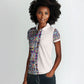 African Ndebele Art Patterns Women Polo Shirt Beige Half Style