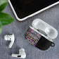 African Ndebele Art Patterns AirPods Case Black Half Style