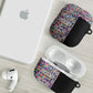 African Ndebele Art Patterns AirPods Case Black Half Style