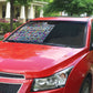 African Ndebele Art Patterns Auto Sun Shade Black Half Style