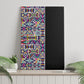 African Ndebele Art Patterns Canvas Wall Art Black Half Style