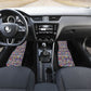 African Ndebele Art Patterns Car Mats Black Half Style