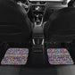 African Ndebele Art Patterns Car Mats Black Half Style