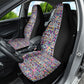 African Ndebele Art Patterns Car Seat Cover Black Half Style