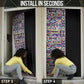 African Ndebele Art Patterns Door Cover Black Half Style