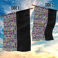 African Ndebele Art Patterns Garden Flag Black Half Style