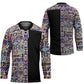African Ndebele Art Patterns Hockey Jersey Black Half Style