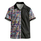 African Ndebele Art Patterns Kid Hawaiian Shirt Black Half Style