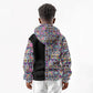 African Ndebele Art Patterns Kid Hoodie Black Half Style