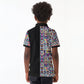 African Ndebele Art Patterns Kid Polo Shirt Black Half Style