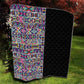 African Ndebele Art Patterns Quilt Black Half Style