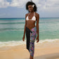 African Ndebele Art Patterns Sarong Black Half Style