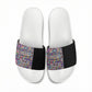 African Ndebele Art Patterns Slide Sandals Black Half Style