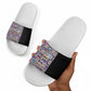 African Ndebele Art Patterns Slide Sandals Black Half Style