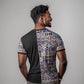 African Ndebele Art Patterns T shirt Black Half Style