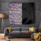 African Ndebele Art Patterns Tapestry Black Half Style
