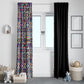 African Ndebele Art Patterns Window Curtain Black Half Style