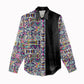 African Ndebele Art Patterns Women Casual Shirt Black Half Style