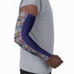 African Ndebele Art Patterns Arm Sleeves Navy Blue Half Style