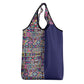 African Ndebele Art Patterns Grocery Bag Navy Blue Half Style