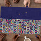 African Ndebele Art Patterns Puzzle Navy Blue Half Style
