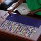 African Ndebele Art Patterns Puzzle Navy Blue Half Style