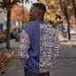 African Ndebele Art Patterns Sweatshirt Navy Blue Half Style