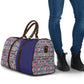 African Ndebele Art Patterns Travel Bag Navy Blue Half Style