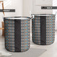 African Ndebele Traditional Attire Laundry Basket Black Ndebele Stripe