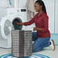 African Ndebele Traditional Attire Laundry Basket Black Ndebele Stripe