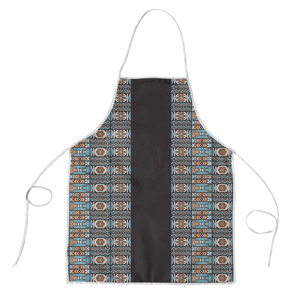African Ndebele Traditional Attire Apron Black Ndebele Stripe