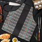 African Ndebele Traditional Attire Apron Black Ndebele Stripe