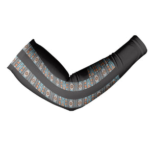 African Ndebele Traditional Attire Arm Sleeves Black Ndebele Stripe