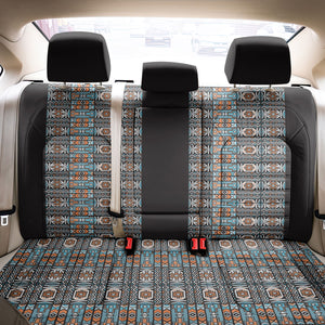 African Ndebele Traditional Attire Back Car Seat Cover Black Ndebele Stripe