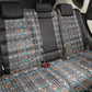 African Ndebele Traditional Attire Back Car Seat Cover Black Ndebele Stripe