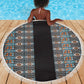 African Ndebele Traditional Attire Beach Blanket Black Ndebele Stripe