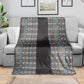 African Ndebele Traditional Attire Blanket Black Ndebele Stripe