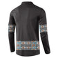 African Ndebele Traditional Attire Button Sweatshirt Black Ndebele Stripe