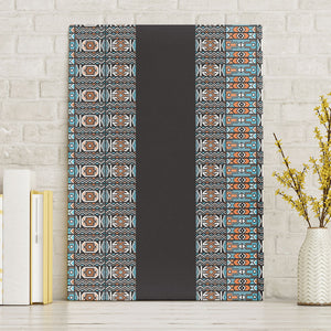 African Ndebele Traditional Attire Canvas Wall Art Black Ndebele Stripe