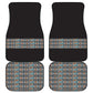 African Ndebele Traditional Attire Car Mats Black Ndebele Stripe