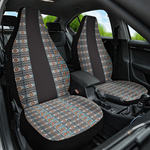 African Ndebele Traditional Attire Car Seat Cover Black Ndebele Stripe