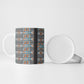 African Ndebele Traditional Attire Ceramic Mug Black Ndebele Stripe
