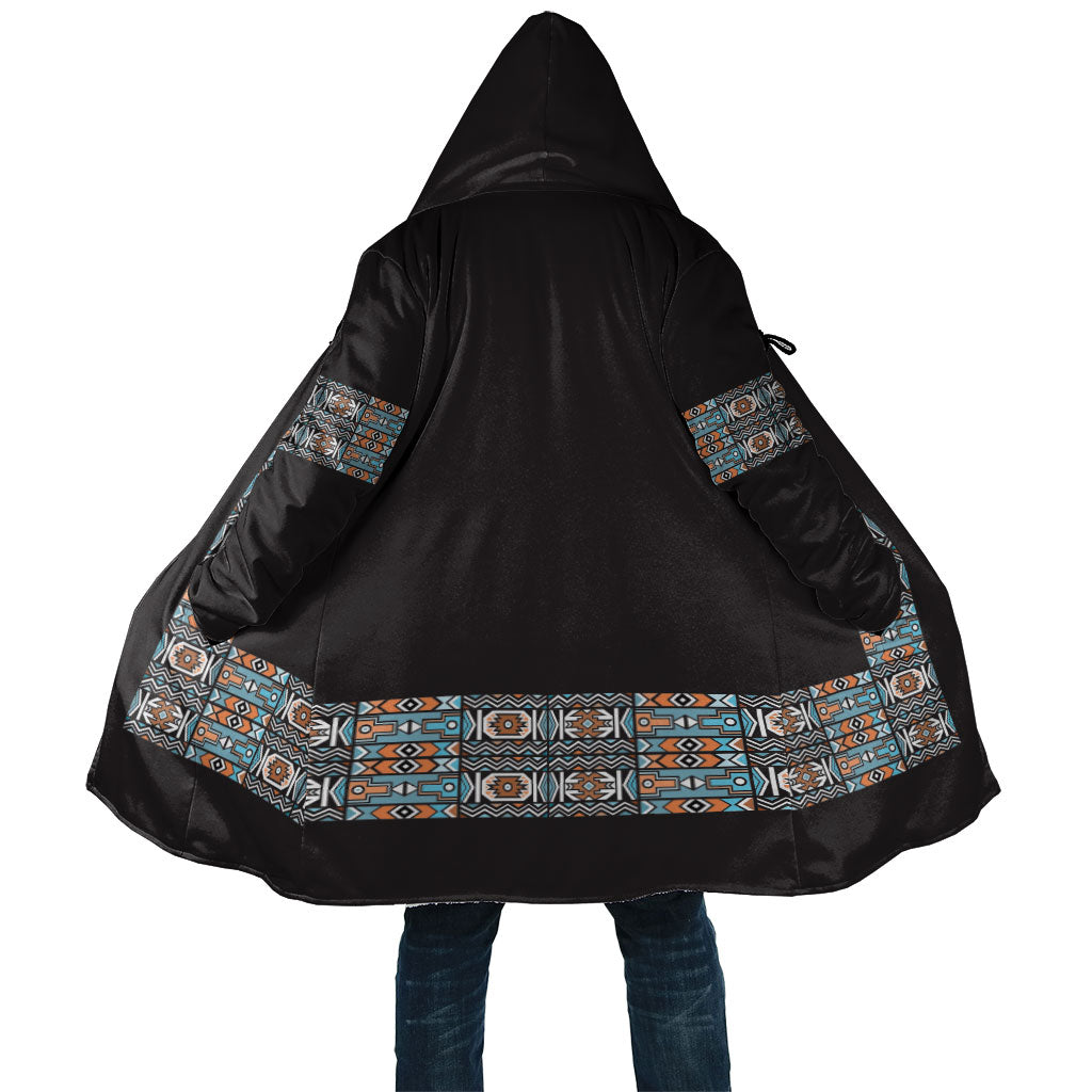 African Ndebele Traditional Attire Cloak Black Ndebele Stripe