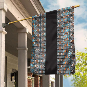 African Ndebele Traditional Attire Garden Flag Black Ndebele Stripe